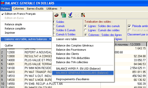 balance en devise 5