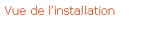 Zone de Texte: Vue de l’installation
